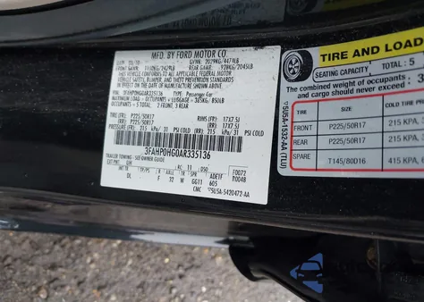 2010 Ford Fusion Se из США, поврежденный, VIN 3FAHP0HG0AR335136